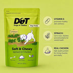 Dogs & Tiddles Soft and Chewy Chicken & Spinach Dog Treats 100g