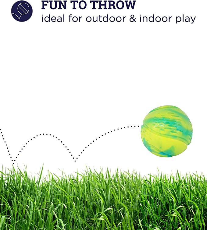 Petstages Squeeze & Grunt N' Punt Tennis Ball Dog Toy 3.25cm