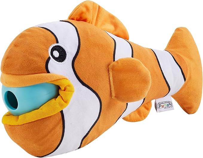 Outward Hound Big Mouth Clown Fish Treat Dispenser Dog Toy 26cm