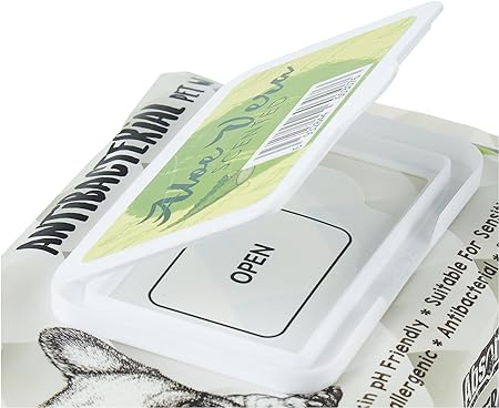 Absolute Holistic Aloe Scented Vera Pet Wipes For Dog 80 Sheets 15cmx20cm