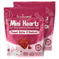 Freshwoof Mini Hearts Handmade Cookies Peanut Butter & Beetroot for Dogs 100% Natural Dog Treats Vegetarian Biscuits for Dogs 160g