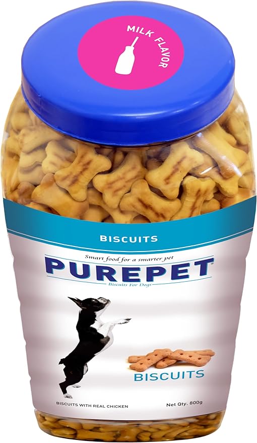 Purepet Dog Biscuit Treats Milk Flavour for All Life Stages