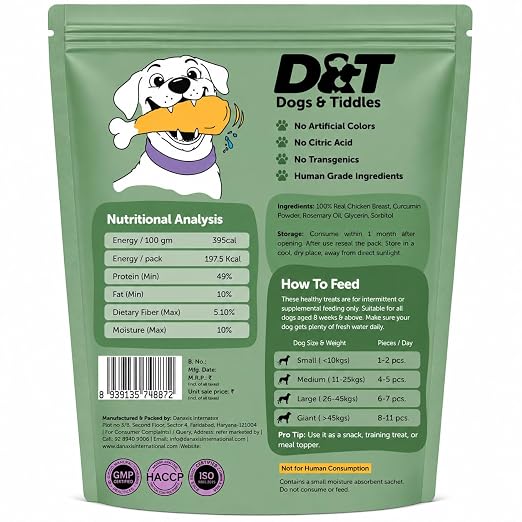 Dogs & Tiddles Tender Chicken and Herbs Gluten Free Dog Treats 70g