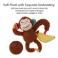 Gigwi Plush Friendz Monkey with Banana Squeaker Dog Toy Medium