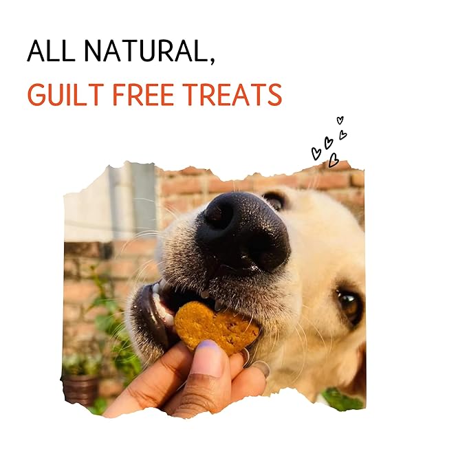 Nuts over Mutts Chicken Heartlets Gluten Free Dog Biscuits With Real Chicken feet and Oats Treats For Dogs 200g