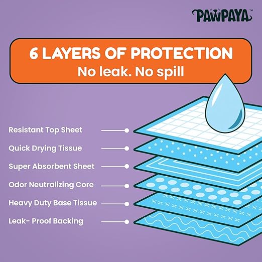 Pawpaya Training Pads Leak-Proof Ultra Absorbent for Dogs and Puppies