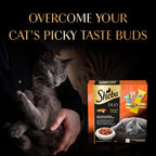 Sheba Duo Adult Crunchy Cat Treats Contain Variants Tuna & Chicken, Salmon & Tuna, Chicken & Salmon 15 x 9 = 135g