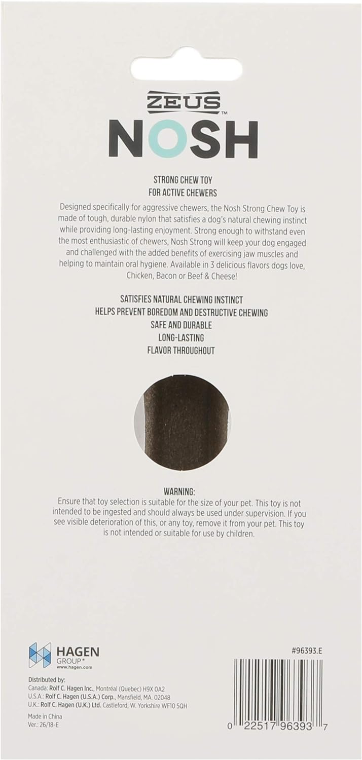 Zeus Nosh Strong Chew Bone Toy - Chicken Flavour