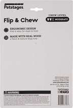 Petstages Dogwood Flip and Chew Bone Medium Brown Dog Toy 18x6cm