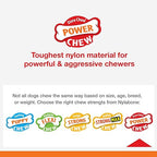 Nylabone Power Chew Flavour Frenzy Bone Twin Pack  Bacon Cheeseburger Flavor & Apple Pie Up to 11kg 11.43cm x 2.54cm x 4.44cm