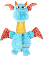 Gigwi Wild Hunter Dragon Treat Dispensing, Neck with Crunchy Sound, Squeaker for Exciting Play Toy for Dogs Medium