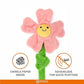 FOFOS Pink Flower Dog Rope Toy 39cm x 17cm x 4cm