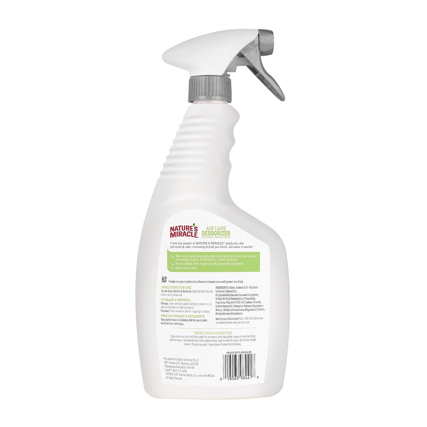 Nature's Miracle Air Care Deodorizer Removes Tough Dog and Cat Odor 709ml