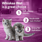 Whiskas Tasty Mix Chicken Tuna With Sweet Potato flvor In Gravy Wet Food For Junior (2-12 Months) Kitten 70 gm