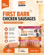 First Bark Chicken Sausage Meat Delight Dog Treat 450g