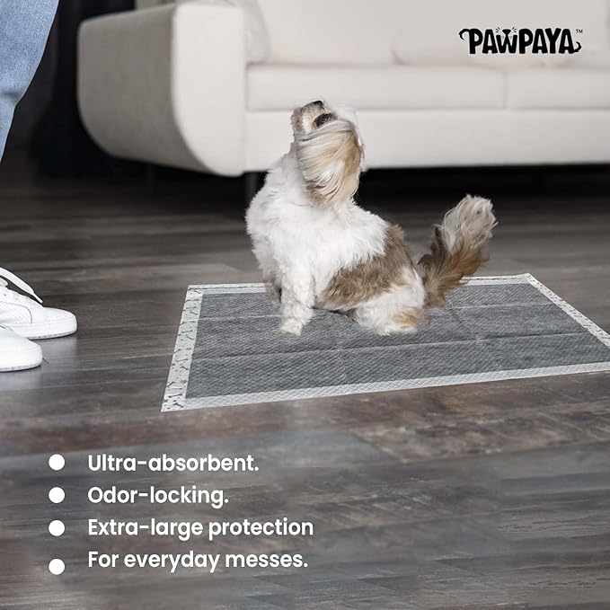 Pawpaya Training Pads Carbon Activated Technology Leak-Proof Ultra Absorbent for Dogs and Puppies 60cm x 90cm 14pcs