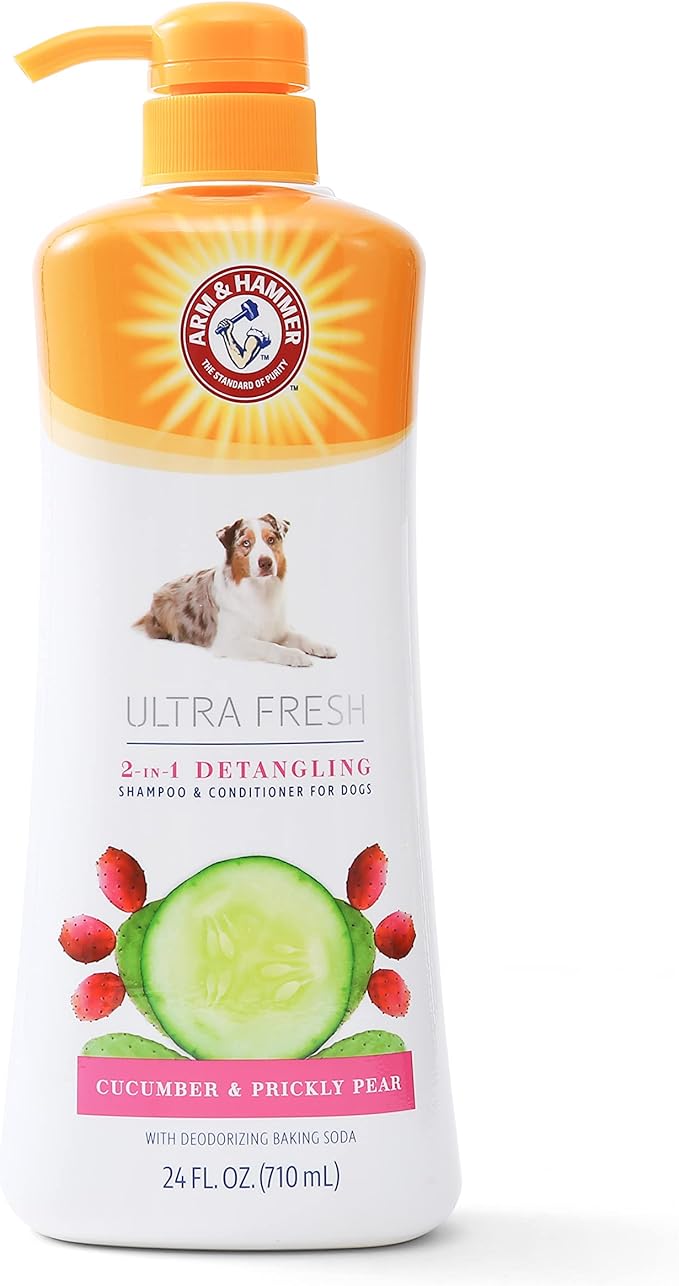Arm & Hammer Ultra Fresh 2-IN-1 Cucumber & Prickly Pear Detangling Dog Shampoo & Conditioner For Dogs 710ml