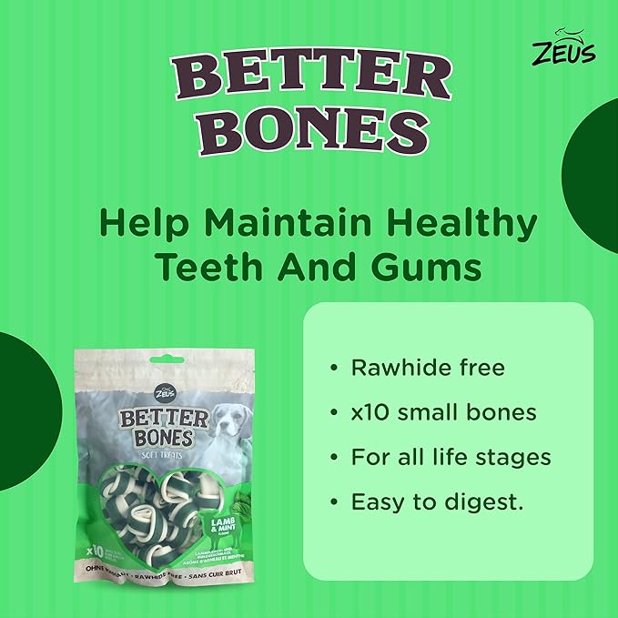 Zeus Better Bone Lamb & Mint Flavor for Dogs 10pcs