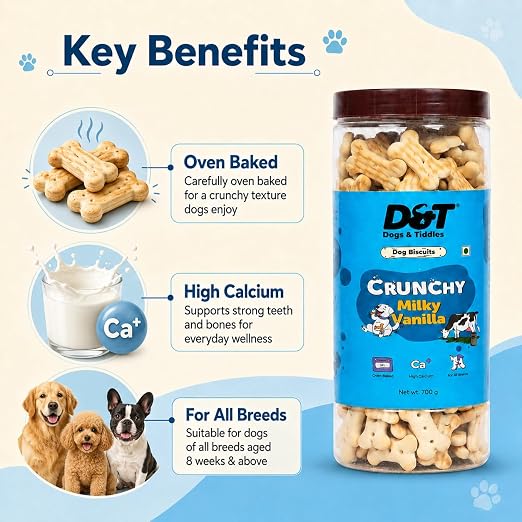 Dogs & Tiddles Milky Vanilla Dog Biscuits 700g