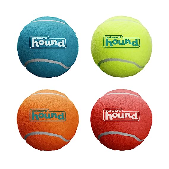 Outward Hound Squeaker Ballz Dog Toy Medium 4pck