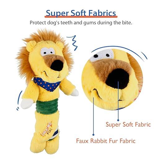 Gigwi Shaking Fun Squeaky Lion Dog Toy Medium