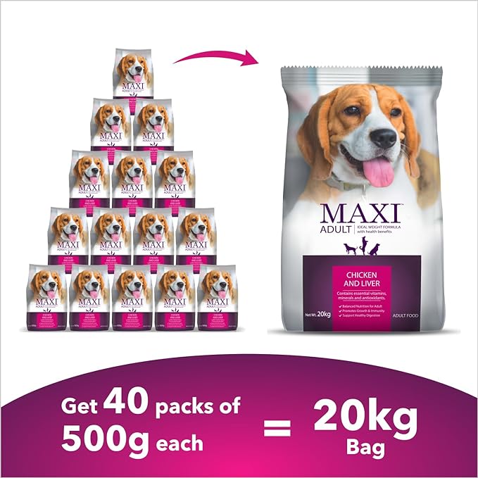 Drools Maxi Adult Dry Dog Food Chicken and Liver 20kg