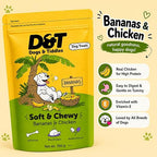 Dogs & Tiddles Soft and Chewy Chicken & Banana Dog Treats 100g
