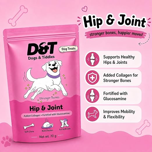 Dogs & Tiddles Hip and Joint Dog Treats for All Breeds Dog 70g