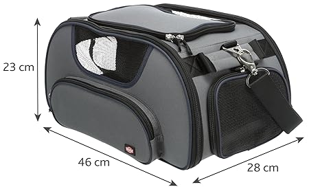 Trixie Wings Airline Carrier For Pets 28x23x46cm Grey/Blue