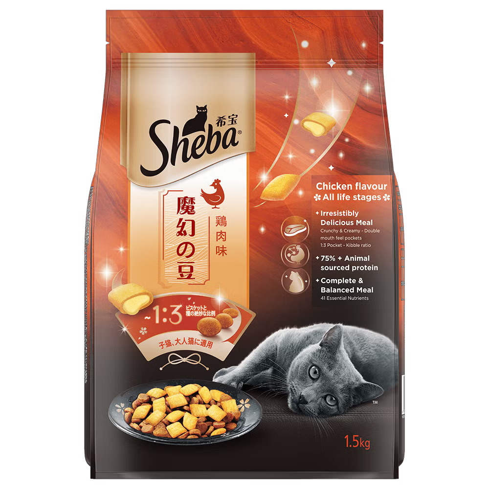 Sheba Kitten and Adult Chicken Flavor Dry Cat Food 400g