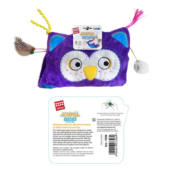 Gigwi Joyful Space Owl Catnip Toy 27 x 3 x 19cm