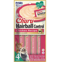 Inaba Churu Creamy  Hairball Control Chicken Recipe Grain Free Treat For Cats 14g x 4 Tubes