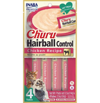 Inaba Churu Creamy  Hairball Control Chicken Recipe Grain Free Treat For Cats 14g x 4 Tubes