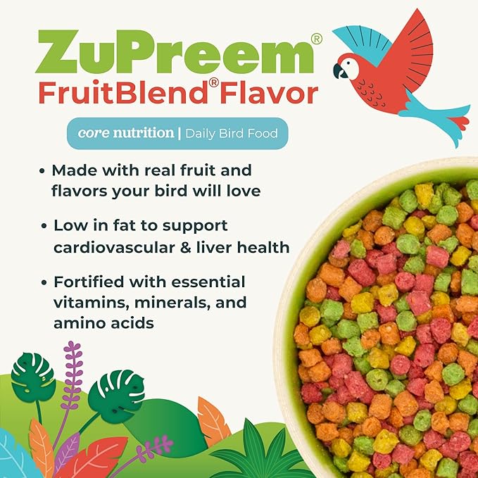 Zupreem Fruit Blend Flavor Food For Small Birds 397g