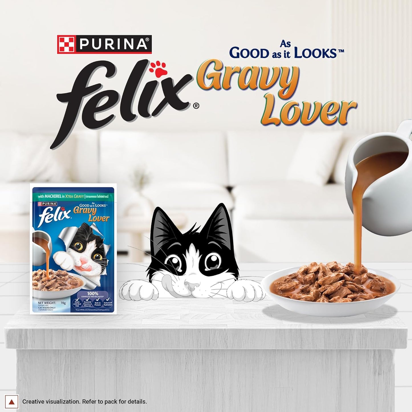 Purina Felix with Mackerel in Xtra Gravy Wet Cat Food 85g