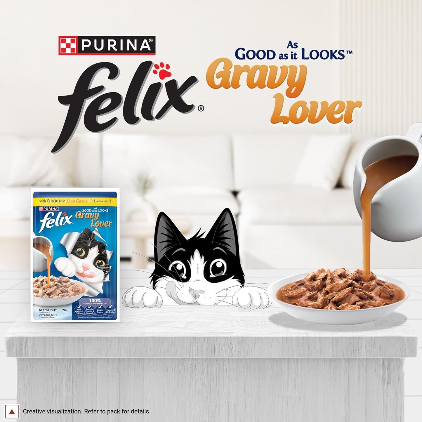 Purina Felix Chicken in Extra Gravy Wet Cat Food 70g