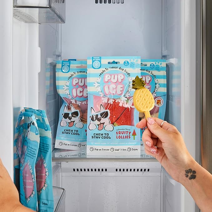Pup Ice Ready to Freeze Fruity Lollies Adult Small Dog Treat Pineapple Flavor