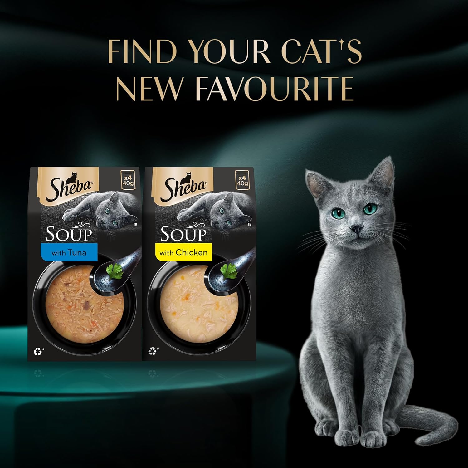 Sheba Soup With Tuna Wet Food For Cat 40gm x 4pcs