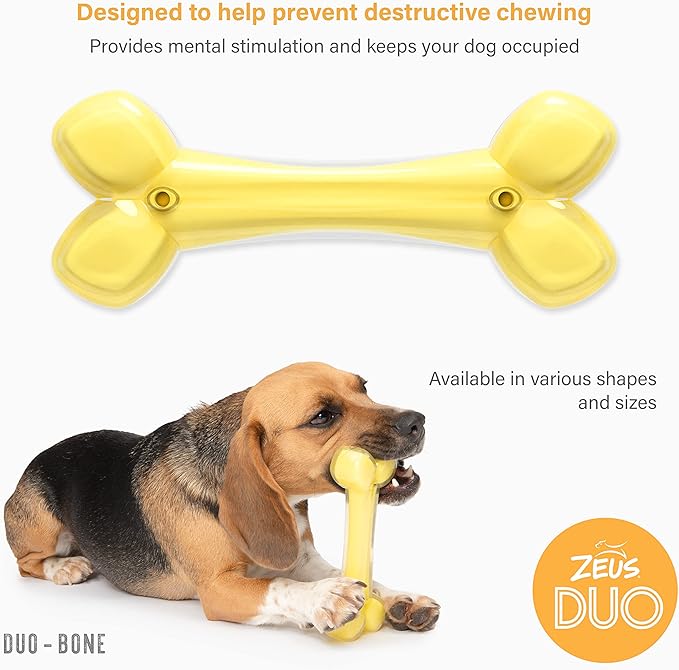 Zeus Duo Bone Chew Toy Coconut Flavour - Yellow