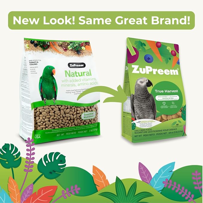 Zupreem Natural Bird Food For Medium & Large Birds 1.36kg