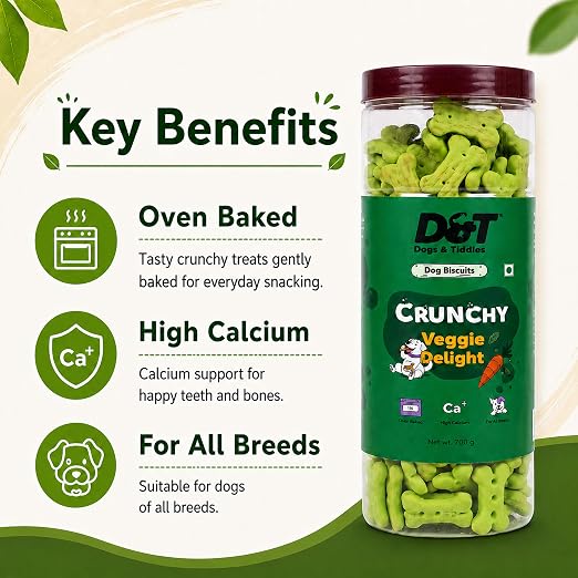 Dogs & Tiddles Veggie Delight Dog Biscuits 700g
