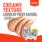 Wanpy Premium Lickable Creamy Meat Paste Duck and Pumpkin Cat Treats 90g