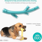 Zeus Duo Stick Chew & Fetch Toy Chicken Flavour - Turquoise