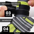 Truelove Waterproof Anti-Slip Boots for Dogs - Neon Yellow (Set of 4)