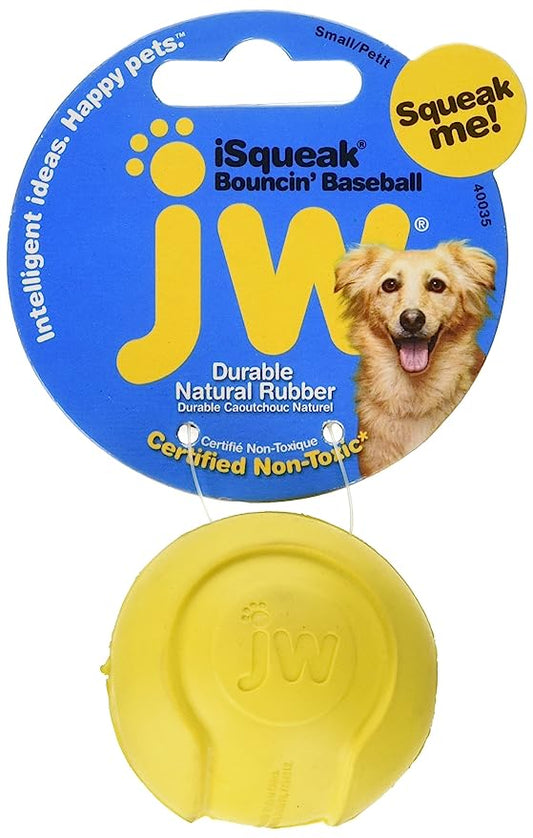 Petmate JW iSqueak Bouncin Baseball Ball Toy For Dog Small