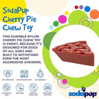 Sodapup Cherry Pie Chew & Treat Dispenser Large Red Dog Toy 20x11x3cm