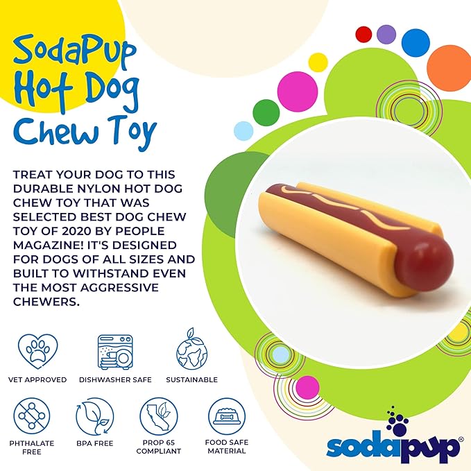 Sodapup Hot Dog Chew Toy 16x11x3cm