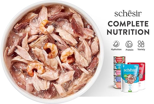Schesir Complete Nutrition Tuna with Whitebaits Wet Food for Adult Cats 85g