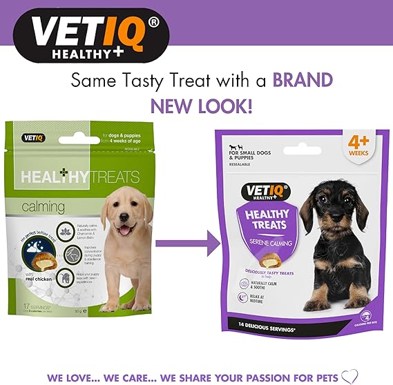 VETIQ Healthy Treats Calming Treats for Dogs & Puppies with Real Chicken 50gm (Pack of 2)