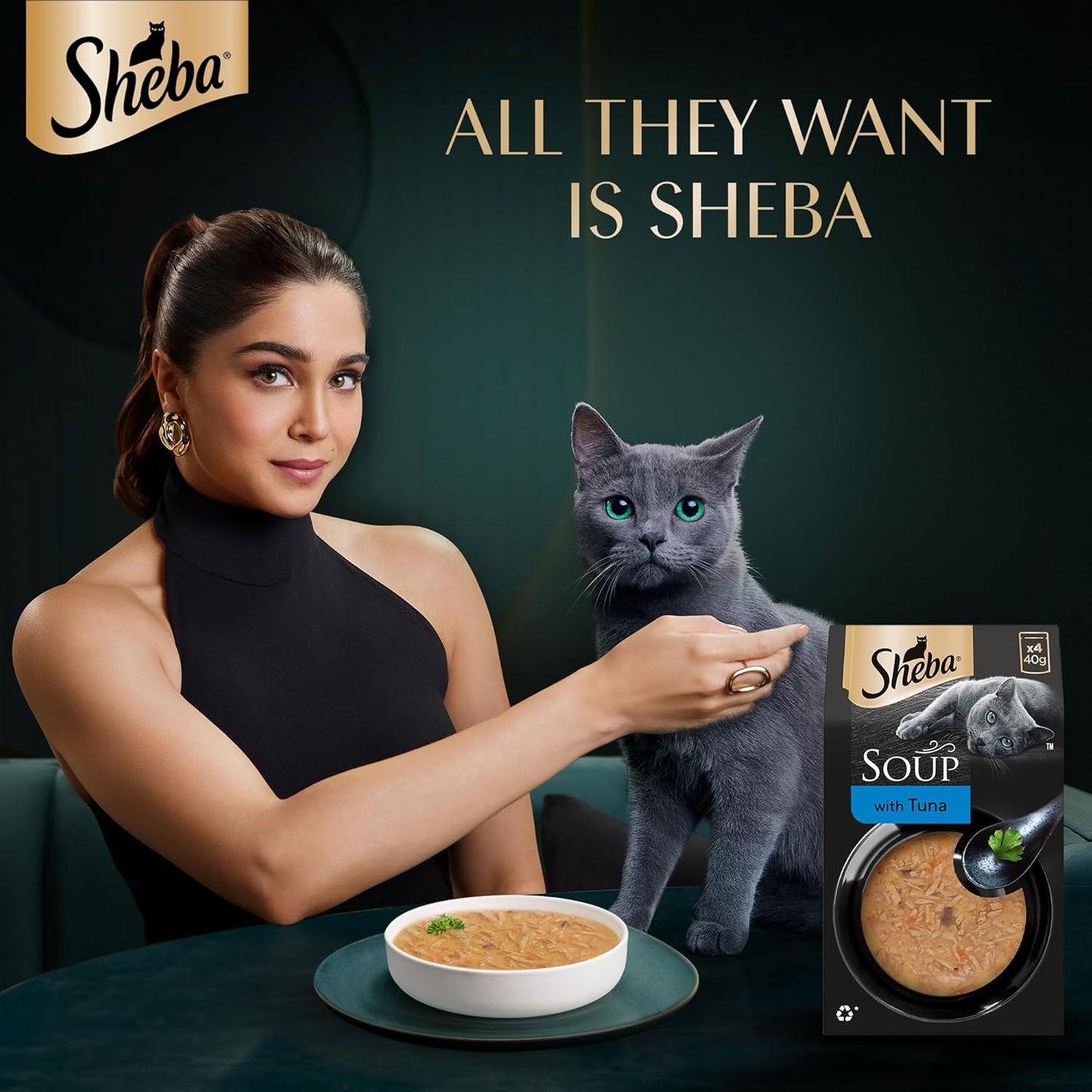 Sheba Soup With Tuna Wet Food For Cat 40gm x 4pcs
